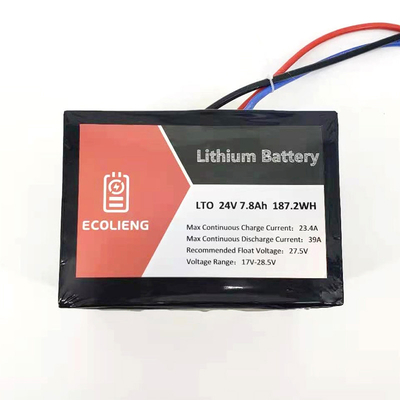 بطارية ECOLTO-T2407 LTO 24V 7.8Ah بطارية LTO ليتيم تيتانات