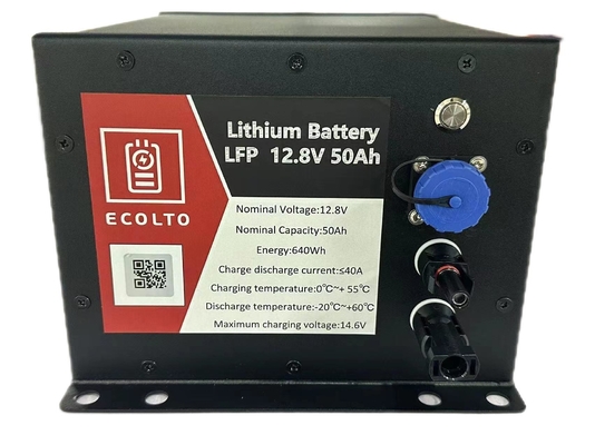 640Wh بطارية ضوء الشارع الشمسي 12V 50Ah بطارية LiFePO4 متكاملة BMS و MPPT