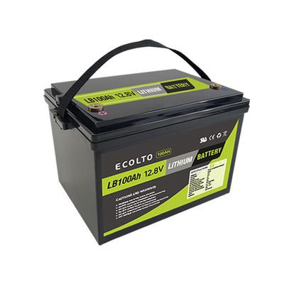 إيكولايت 1280Wh RV بطارية الليثيوم M8 الطرفية نوع 12.8V 100Ah بطارية LiFePO4
