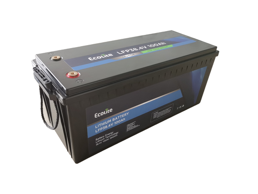حياة طويلة 38.4V100Ah بطارية LiFePO4 تخزين الطاقة الشمسية في الهواء الطلق مخيم سيارة RV قارب بطاريات ليثيوم أيون