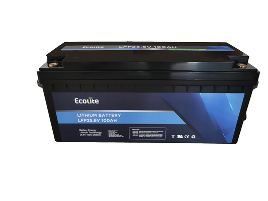 عمر الدورة الطويلة لـ Ecolite> 4000 دورة 25.6V 100Ah بطارية الليثيوم لـ LiFePO4 للقوارب